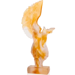 Sculpture "Alcyone" en pâte de verre de la prestigieuse cristallerie Daum, réalisée en collaboration avec l'artiste Dominique Vial.