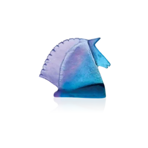 Sculpture "Cabeza" en pâte de verre de la prestigieuse cristallerie Daum, réalisée en collaboration avec l'artiste Carlos Mata.