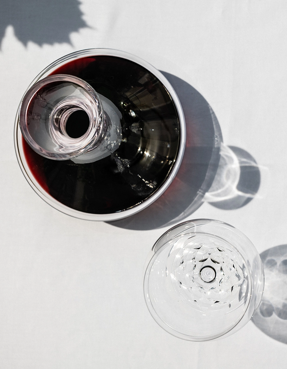 Ensemble Carafe & 2 Verres à Vin Rouge Bouquet en Cristal de Bohême Taillé - Moser – Image 2