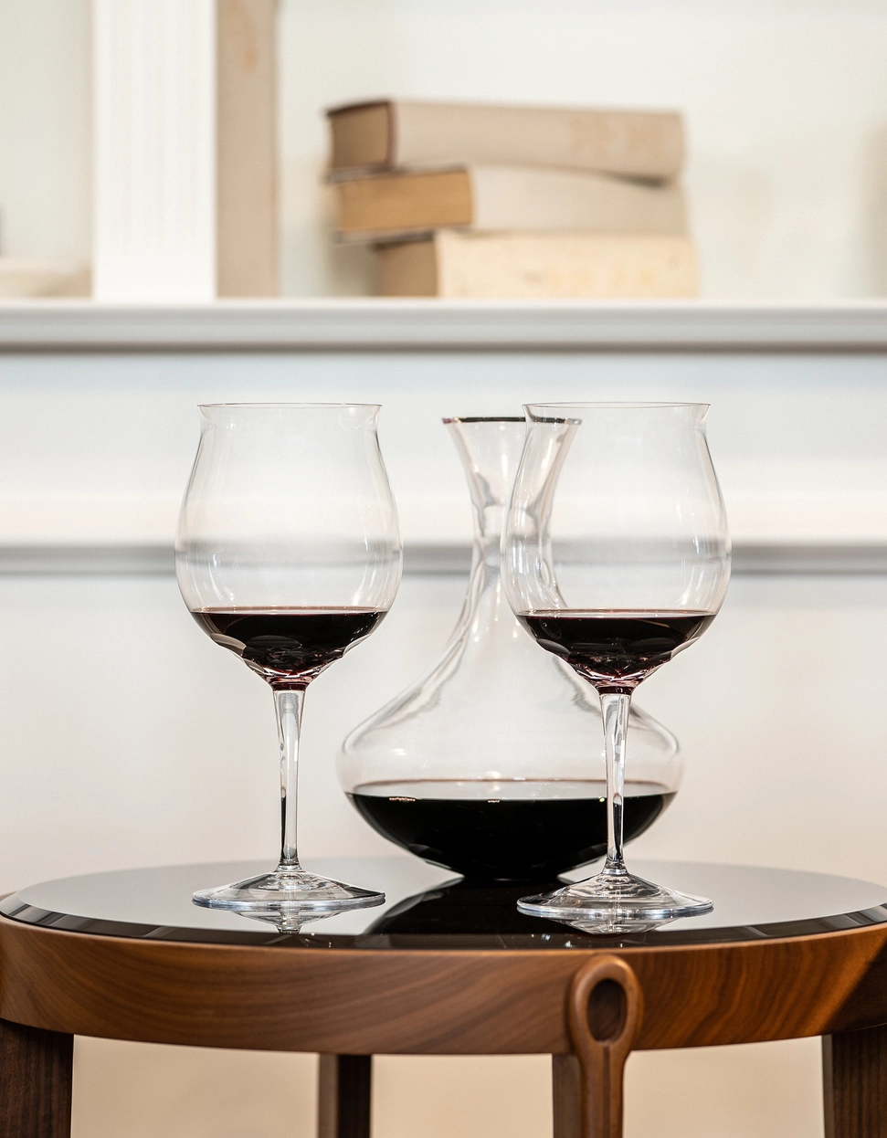 Ensemble Carafe & 2 Verres à Vin Rouge Bouquet en Cristal de Bohême Taillé - Moser – Image 4