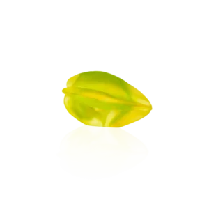 Carambole en pâte de verre de la prestigieuse cristallerie Daum, issu de la collection Tutti Frutti réalisée en collaboration avec l'artiste Gilles Neveu.