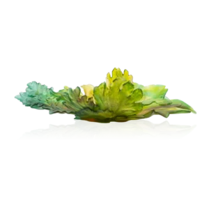 Centre de Table en pâte de verre de la prestigieuse cristallerie Daum, collection Bornéo réalisée en collaboration avec l'artiste Emilio Robba. Modèle Magnum.