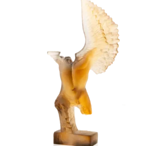 Sculpture "Céyx" en pâte de verre de la prestigieuse cristallerie Daum, réalisée en collaboration avec l'artiste Dominique Vial.