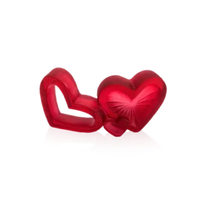 Sculpture "Cœur Valentin" en pâte de verre de la prestigieuse cristallerie Daum.