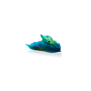 Coupe en pâte de verre de la prestigieuse cristallerie Daum, collection Fleur de Paon. Moyen modèle.