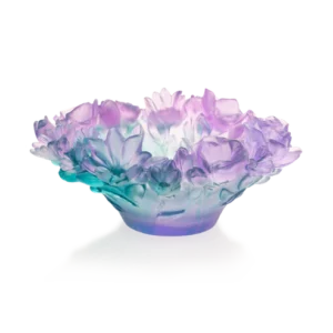 Coupe en pâte de verre de la prestigieuse cristallerie Daum, collection Sweet Garden. Moyen modèle.
