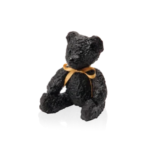 Sculpture "Doudours" en pâte de verre de la prestigieuse cristallerie Daum, réalisée en collaboration avec l'artiste Serge Mansau. Couleur noire.