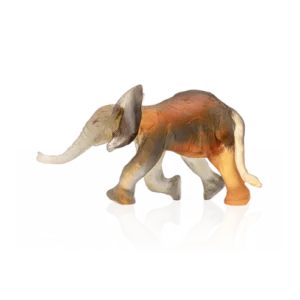 Sculpture d'un éléphant Savana en pâte de verre, de la prestigieuse cristallerie Daum. Petit modèle.