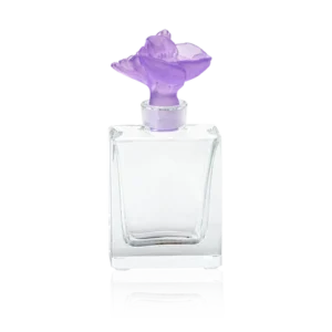 Flacon de parfum en pâte de verre de la prestigieuse cristallerie Daum, collection Sweet Garden.