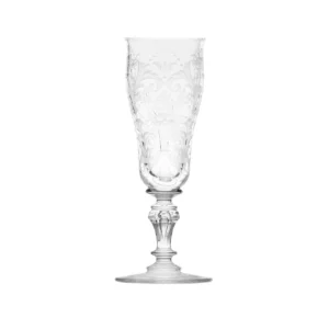 Flûte à champagne 120ml en authentique cristal de bohême taillé main. Collection Baroque de Moser, la plus prestigieuse & réputée cristallerie de Bohême.