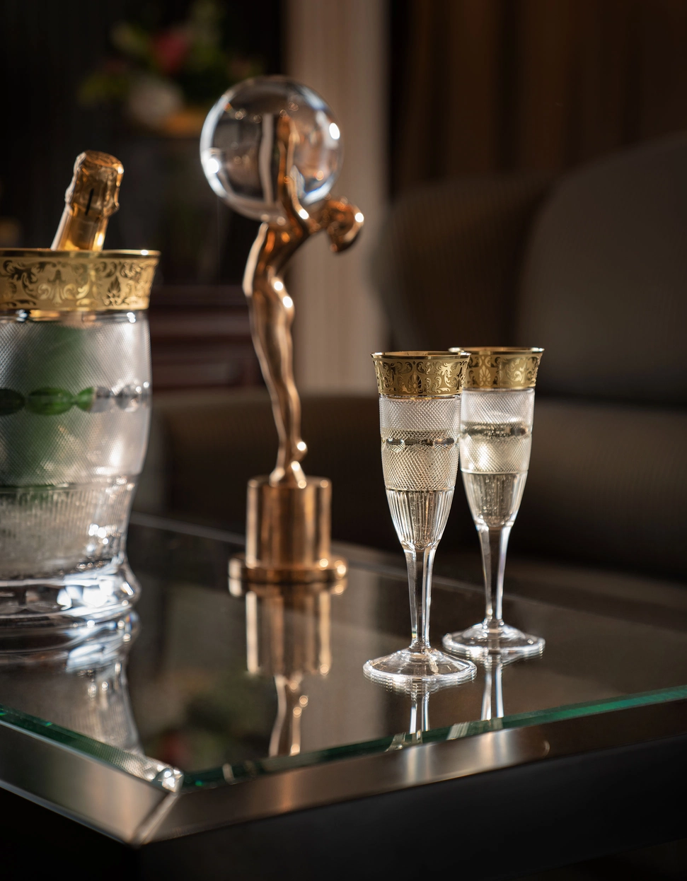 Flûte à Champagne 140ml Splendid en Cristal de Bohême Taillé - Moser – Image 4