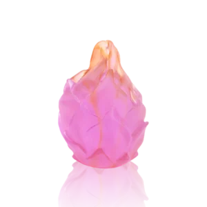 Fruit du Dragon en pâte de verre de la prestigieuse cristallerie Daum, issu de la collection Tutti Frutti réalisée en collaboration avec l'artiste Gilles Neveu.