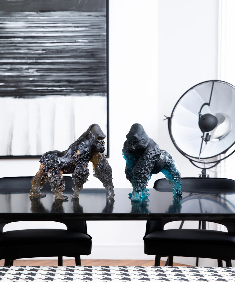 Gorille à Dos Argenté Daum & Jean-No - Bleu Gris – Image 3