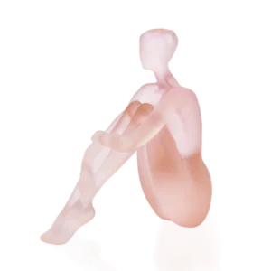 Sculpture "Méditation" en pâte de verre de la prestigieuse cristallerie Daum, réalisée en collaboration avec l'artiste Sylvie Mangaud.