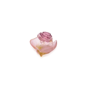 Mini-coupelle en pâte de verre de la prestigieuse cristallerie Daum, collection Roses.