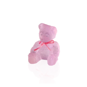Sculpture Mini-Doudours en pâte de verre, de la prestigieuse cristallerie Daum, réalisée en collaboration avec l'artiste Serge Mansau. Couleur rose.