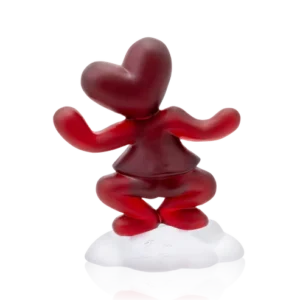 Sculpture "Mister Lover" en pâte de verre de la prestigieuse cristallerie Daum, réalisée en collaboration avec l'artiste Faben.