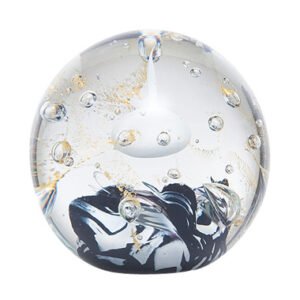 Presse-papier La Rochère, collection Météores, couleur noire. Soufflé-bouche et réalisé à la main en France.