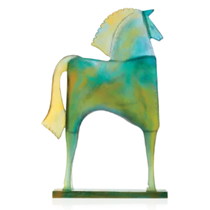 Sculpture "Troya" en pâte de verre de la prestigieuse cristallerie Daum, réalisée en collaboration avec l'artiste Carlos Mata.