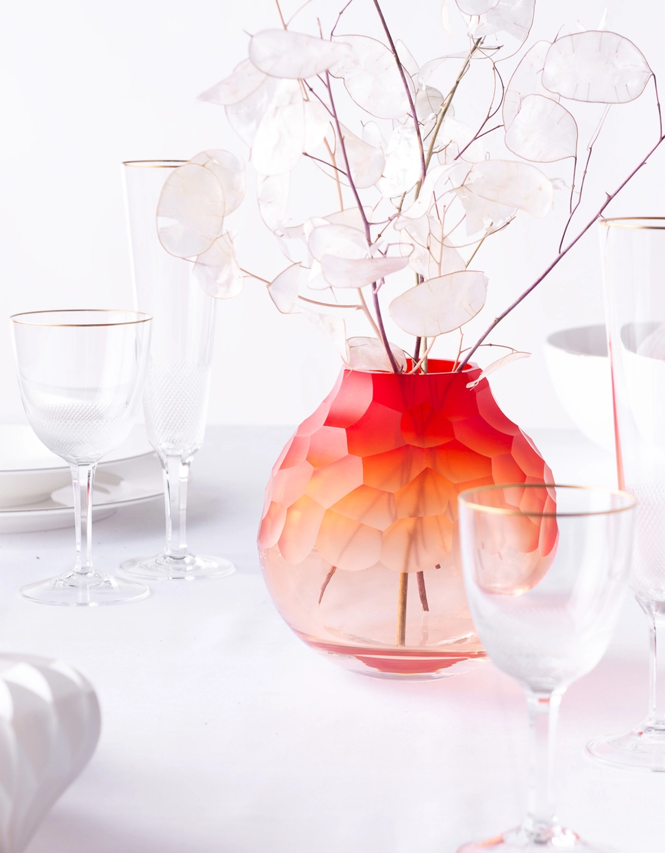 Vase Dotty 15cm Rouge Corail en Cristal de Bohême - Moser – Image 2