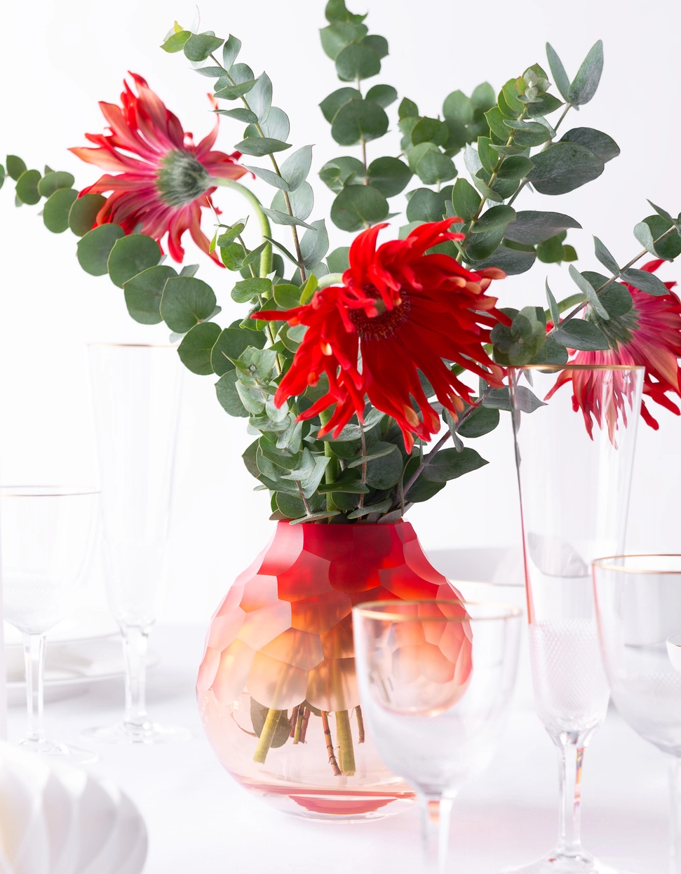 Vase Dotty 15cm Rouge Corail en Cristal de Bohême - Moser – Image 3