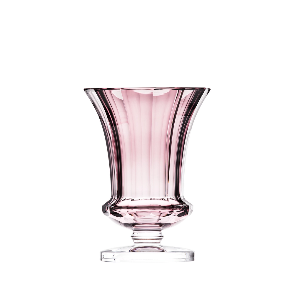 Vase Gloria 20,5cm, couleur améthyste, en authentique cristal de bohême taillé main. Création de Moser, la plus prestigieuse & réputée cristallerie de Bohême.