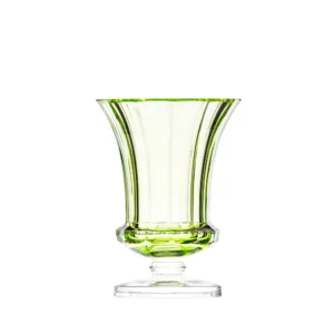 Vase Gloria 20,5cm, couleur réséda, en authentique cristal de bohême taillé main. Création de Moser, la plus prestigieuse & réputée cristallerie de Bohême.