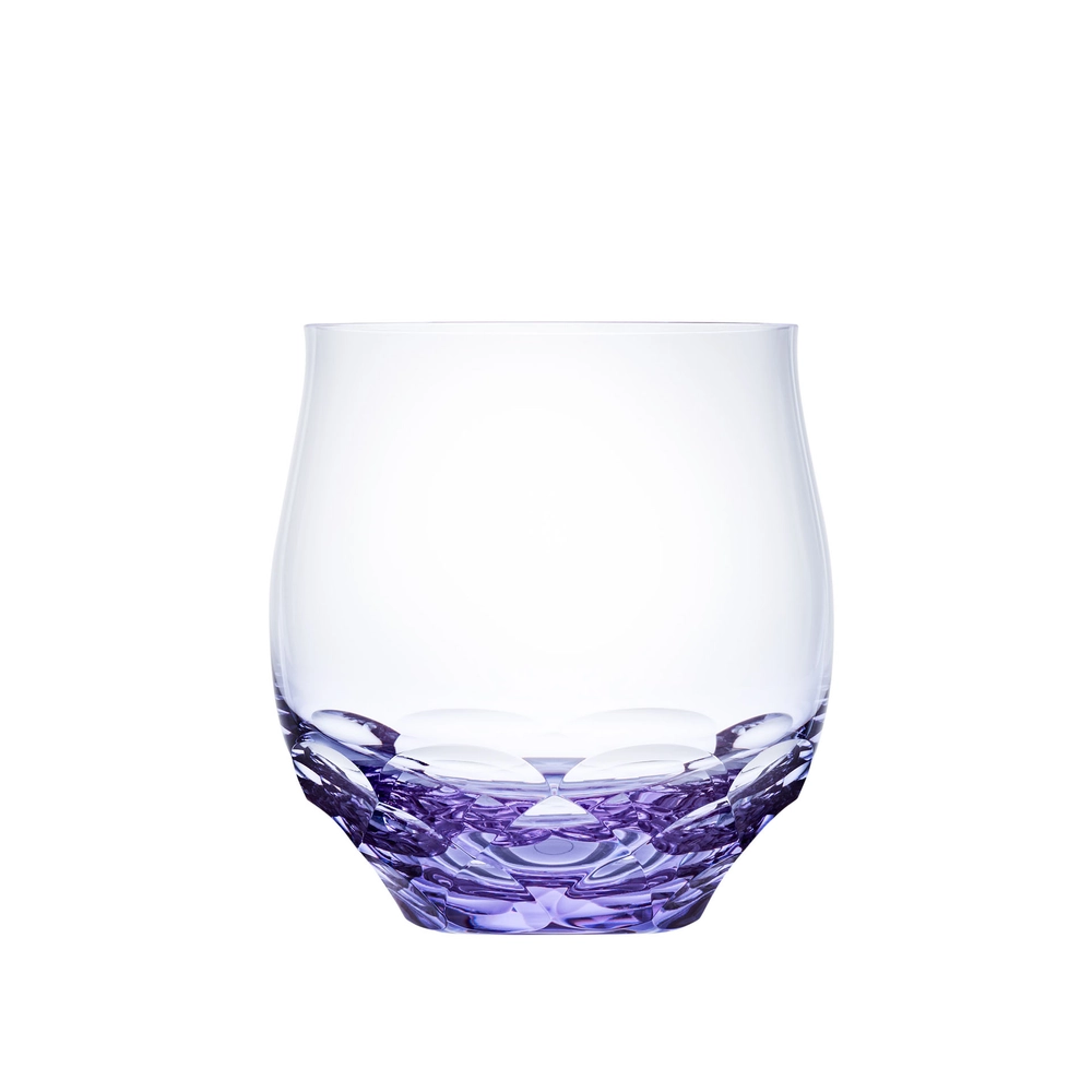 Verre à eau 570ml, couleur alexandrite, en authentique cristal de bohême taillé main. Collection Bouquet de Moser, la plus prestigieuse & réputée cristallerie de Bohême.