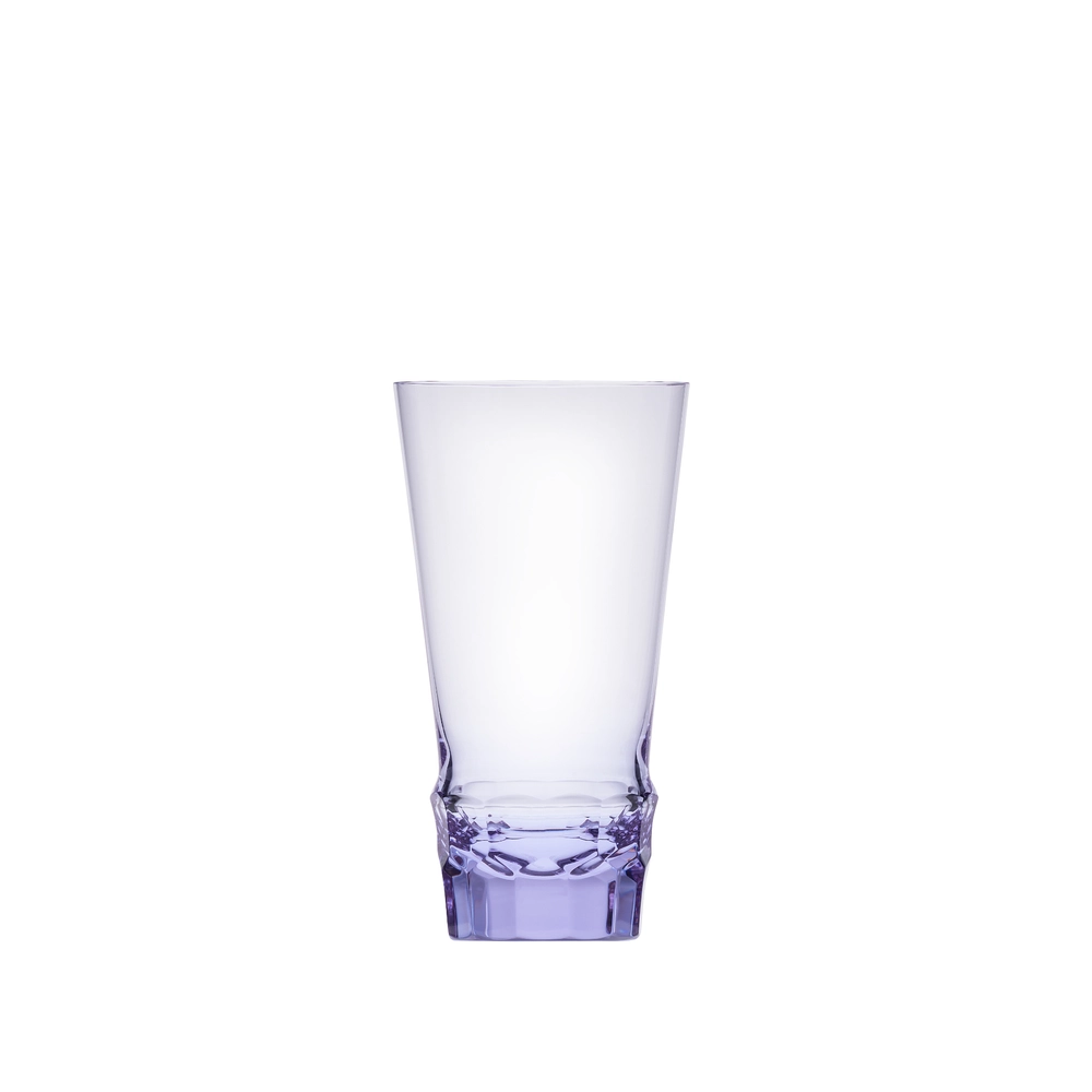 Verre à eau 370ml, couleur alexandrite, en authentique cristal de bohême taillé main. Collection Sonnet de Moser, la plus prestigieuse & réputée cristallerie de Bohême.