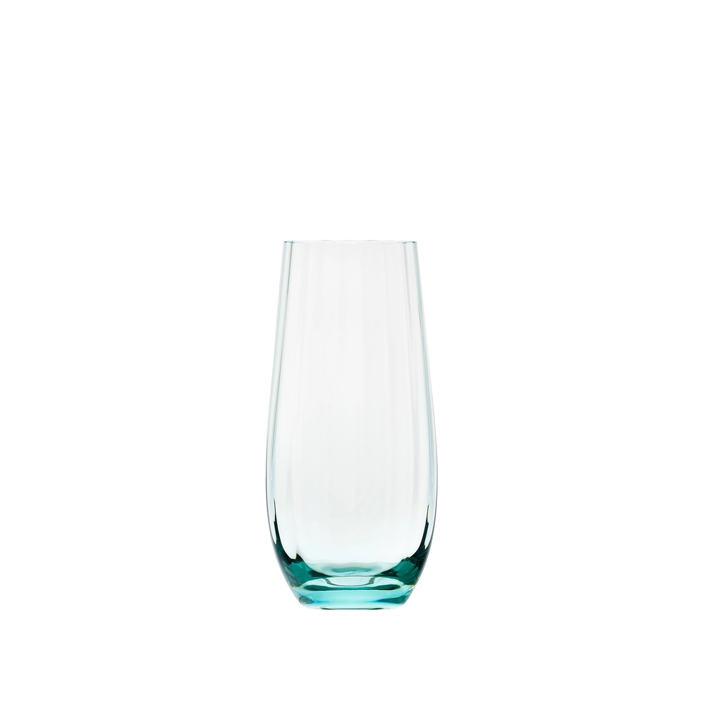 Verre à eau 350ml, couleur béryl, en authentique cristal de bohême, uni. Collection Optic de Moser, la plus prestigieuse & réputée cristallerie de Bohême.