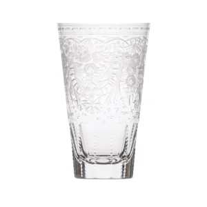Verre à eau 400ml en authentique cristal de bohême taillé main, et gravé artistiquement. Collection Maharani Édition 2023 de Moser, la plus prestigieuse & réputée cristallerie de Bohême.