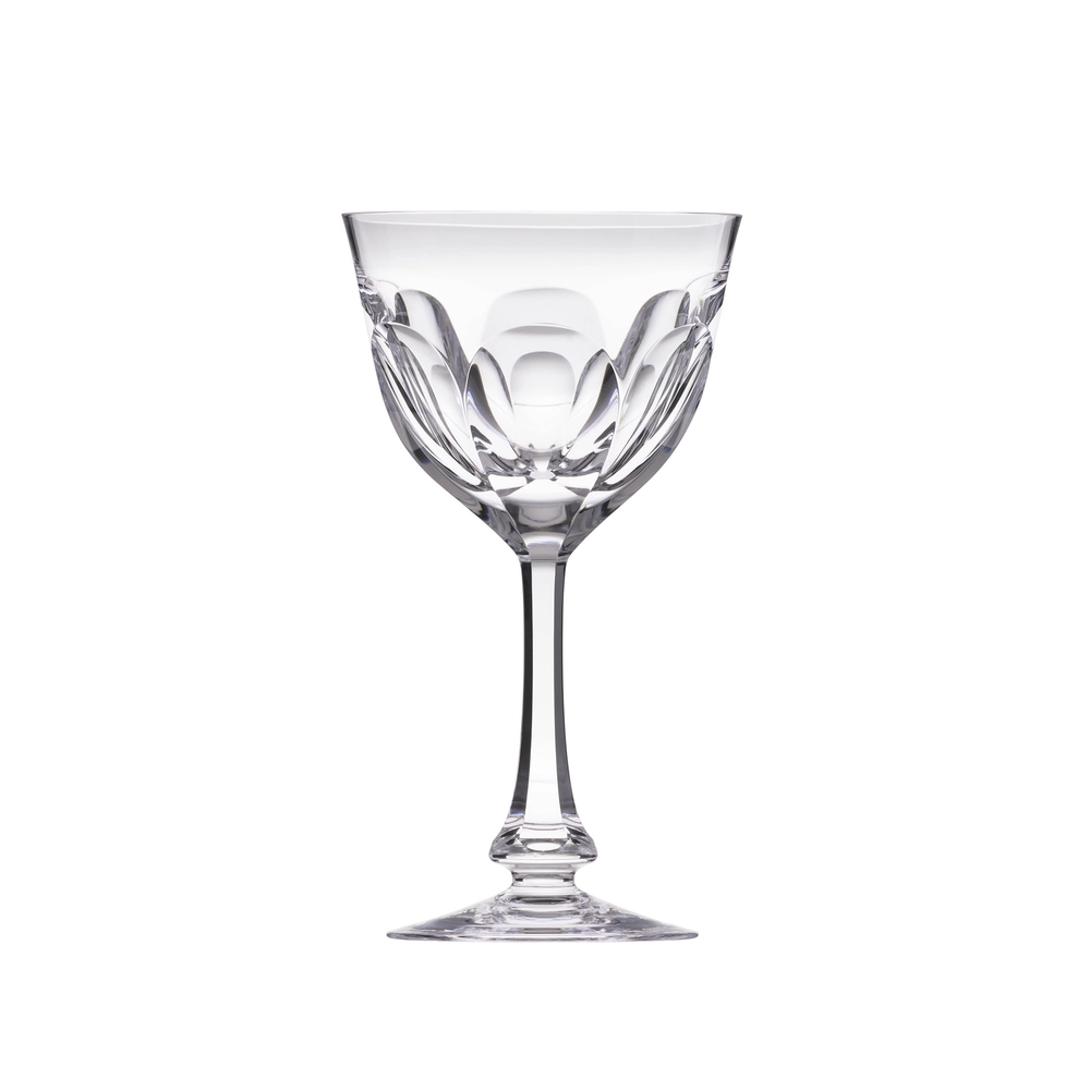 Verre à vin blanc 210ml en authentique cristal de bohême taillé main. Collection Lady Hamilton (inspirée d'Emma Hamilton) de Moser, la plus prestigieuse & réputée cristallerie de Bohême.