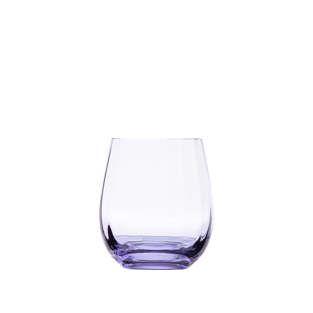 Verre à whisky 360ml, couleur alexandrite, en authentique cristal de bohême, uni. Collection Optic de Moser, la plus prestigieuse & réputée cristallerie de Bohême.