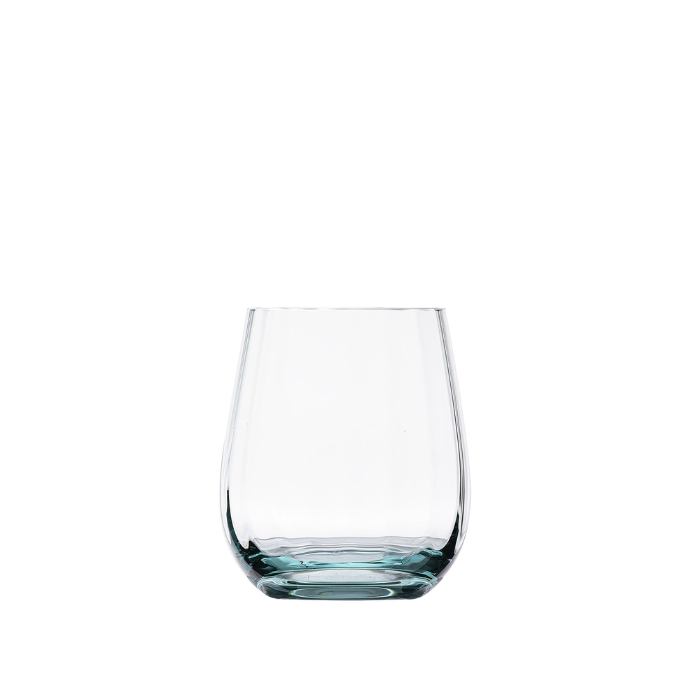 Verre à whisky 360ml, couleur béryl, en authentique cristal de bohême, uni. Collection Optic de Moser, la plus prestigieuse & réputée cristallerie de Bohême.