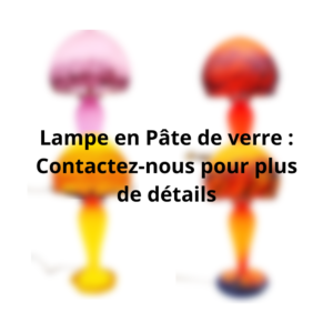 Lampe en Pâte de Verre Cône Rouge 53x18,5cm